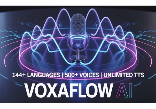 VoxaFlow AI – Text to Speech Generator | 144+ Languages | 500+ Voices | Unlimited Voiceovers
